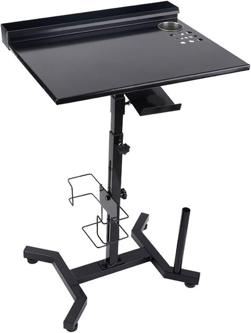 Adjustable Tattoo Workstation Stand Mobile Salon Tool Tray Steel Table