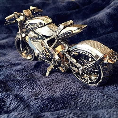 3D Metal Motorcycle Puzzle Kit – DIY Stainless Steel, No Glue Needed