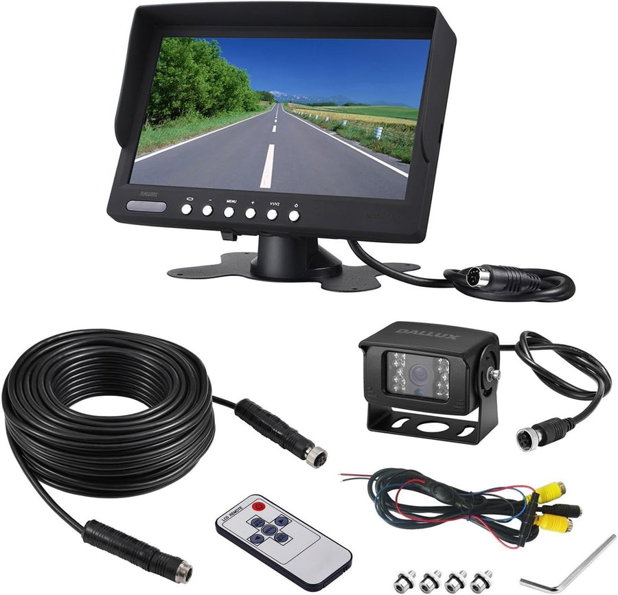Heavy Duty Backup Camera System 7" Monitor Night Vision Truck RV Trailer