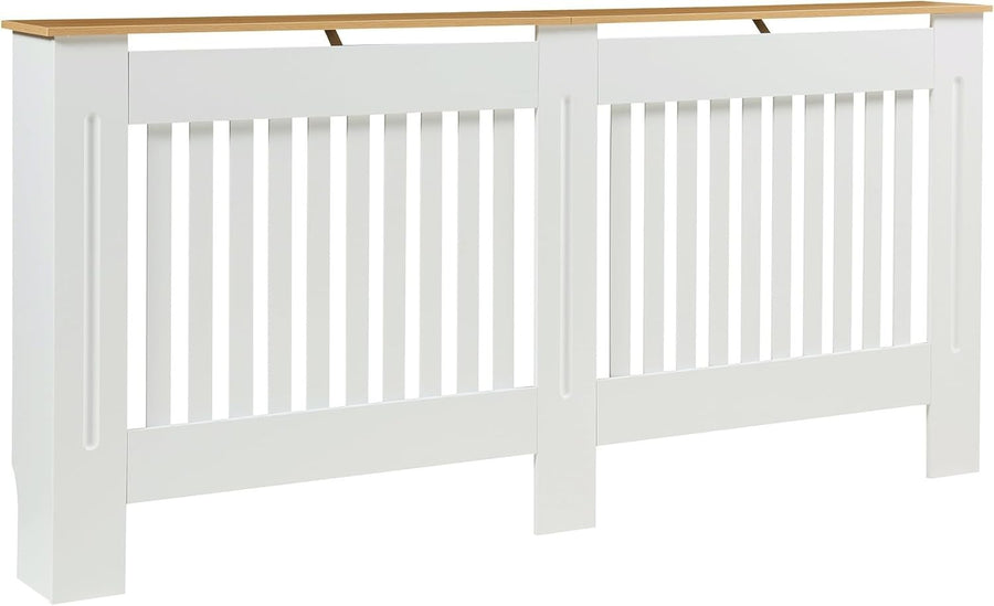 Radiator Cover White Wood Cabinet XL | Traditional Grill Design MDF Top