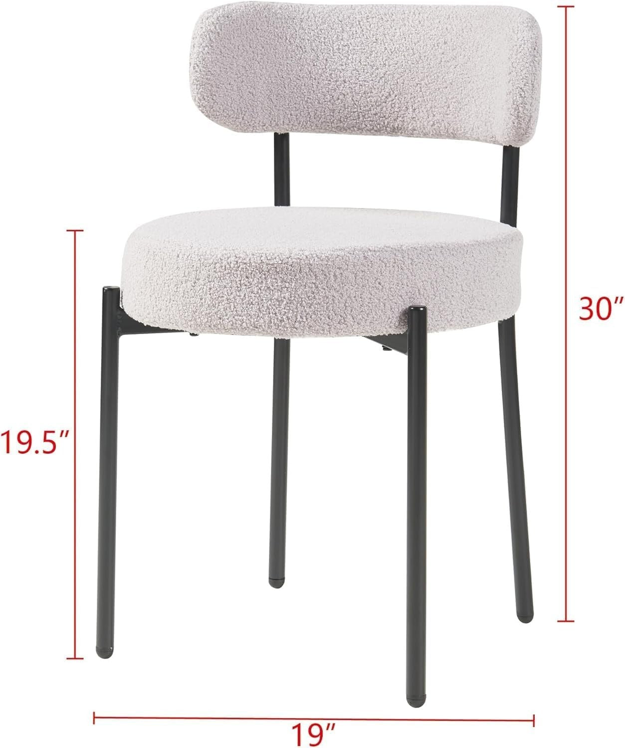 100CM Round Glass Dining Table with 4 Grey Upholstered Chairs Set
