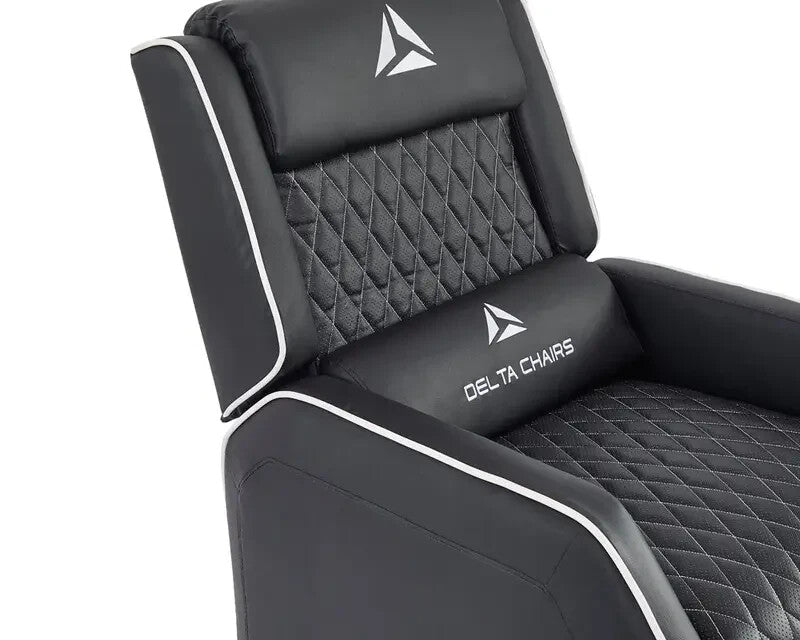 Black Gaming Recliner Armchair Faux Leather Chair w/ Footrest & Lumbar Support