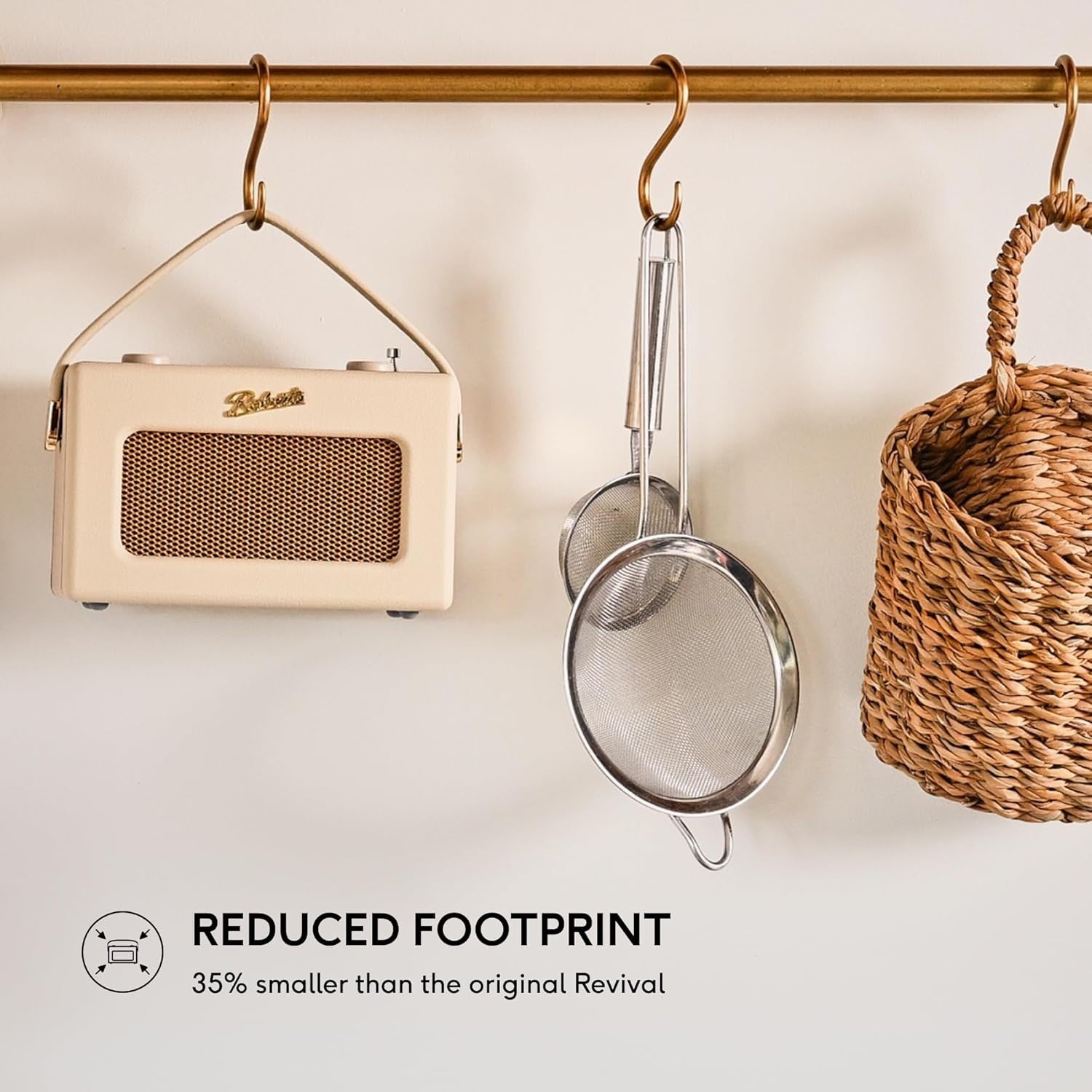Portable DAB DAB+ FM Radio Bluetooth Retro Pastel Cream