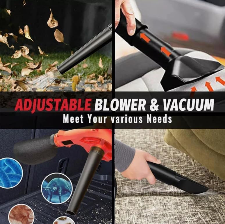 Cordless Leaf Blower Vacuum 2-in-1 120MPH 20000RPM Handheld Garden Cleaner