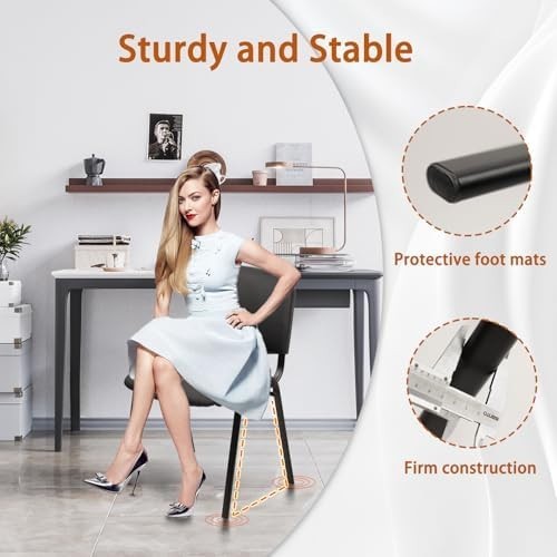 Stackable PU Leather Office Guest Chair Armless Waiting Room Seat