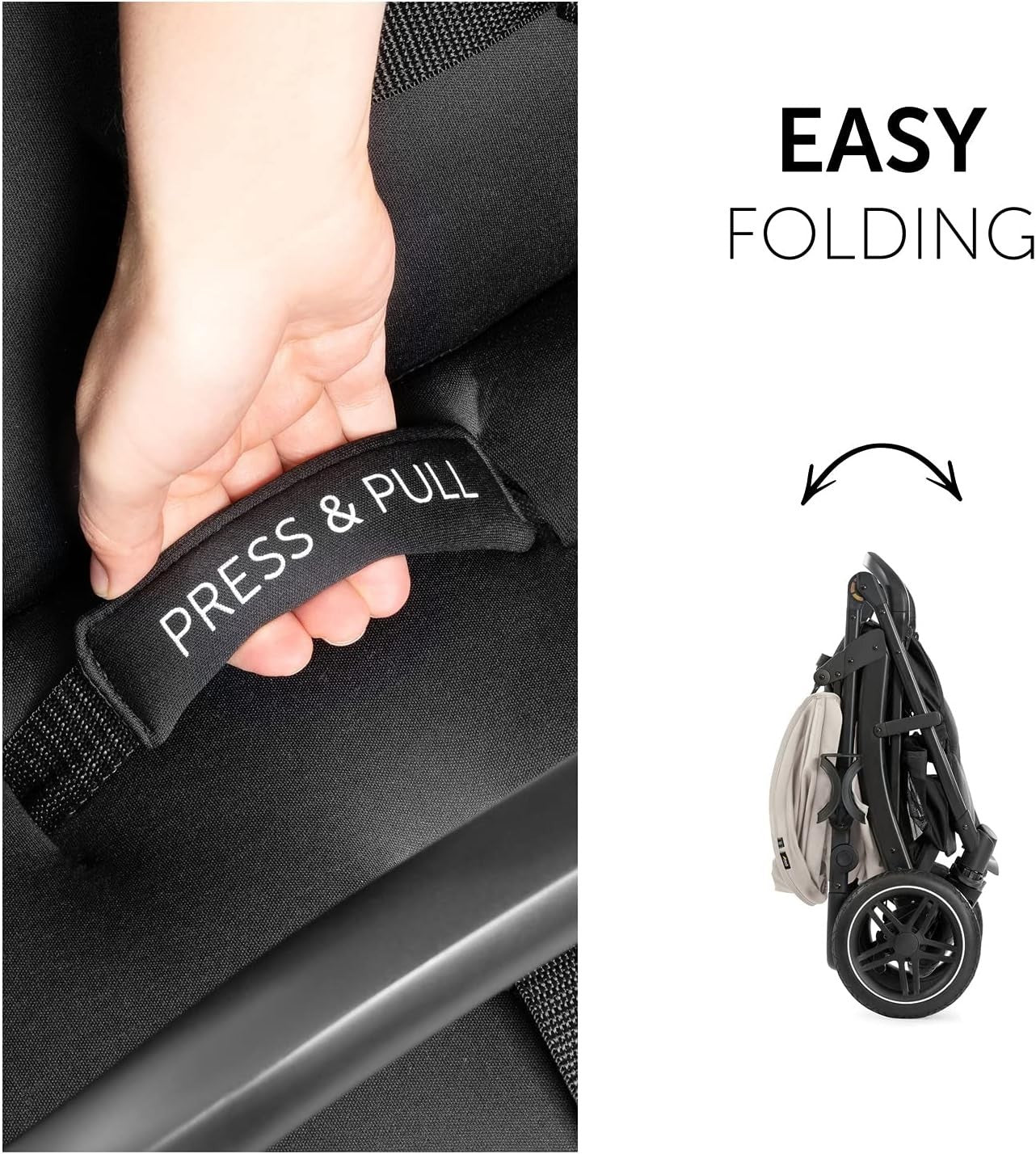 All Terrain Baby Pushchair Rubber Wheels One Hand Fold Recline 22kg