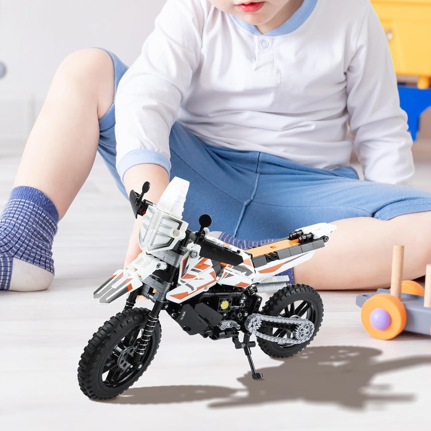 Motorcycle Building Blocks Toy Set - 434 Pieces, Realistic, Kids 6+ STEM Gift