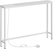 Slim Console Table with USB Ports & Power Outlets for Hallways