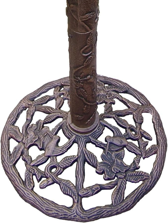 Antique Bronze Cast Bird Bath – Elegant Outdoor Hummingbird Garden Decor
