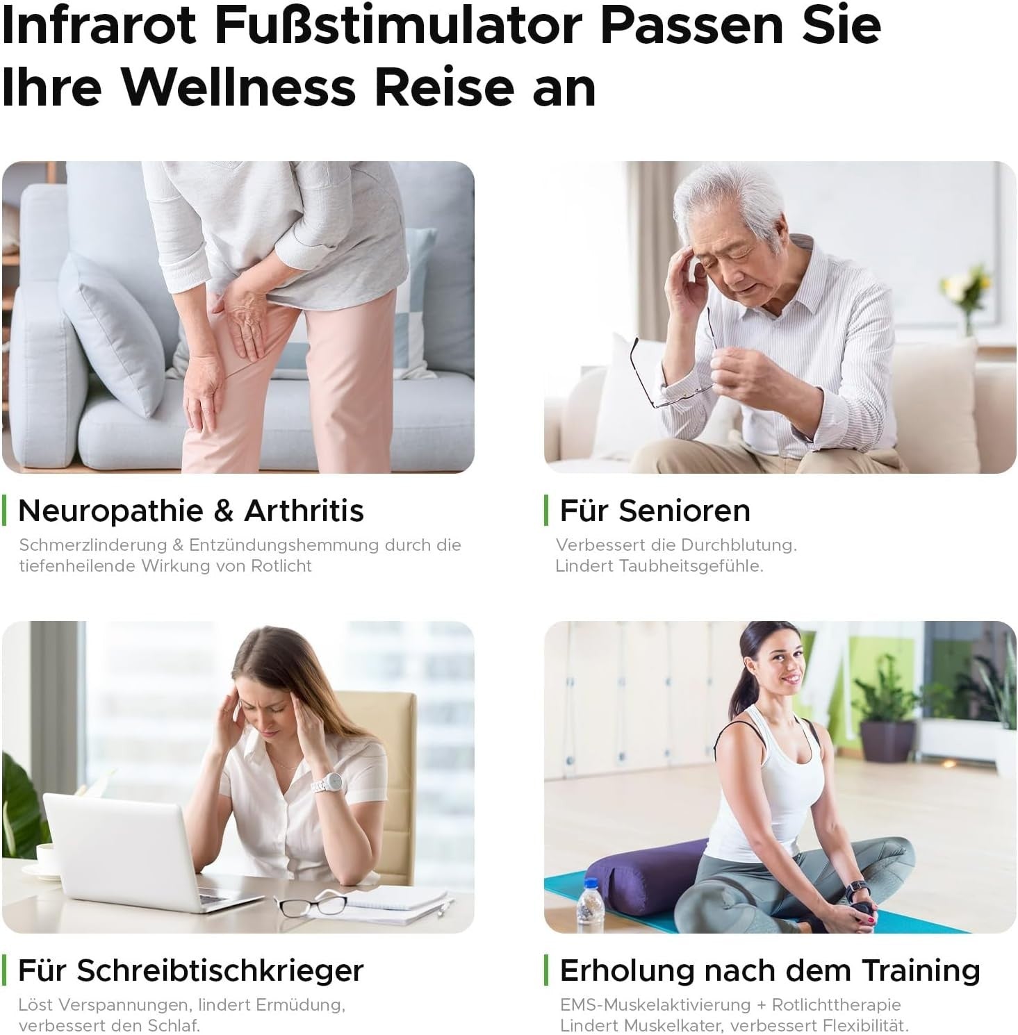 EMS TENS Infrared Foot & Leg Massager – Pain Relief & Circulation Booster