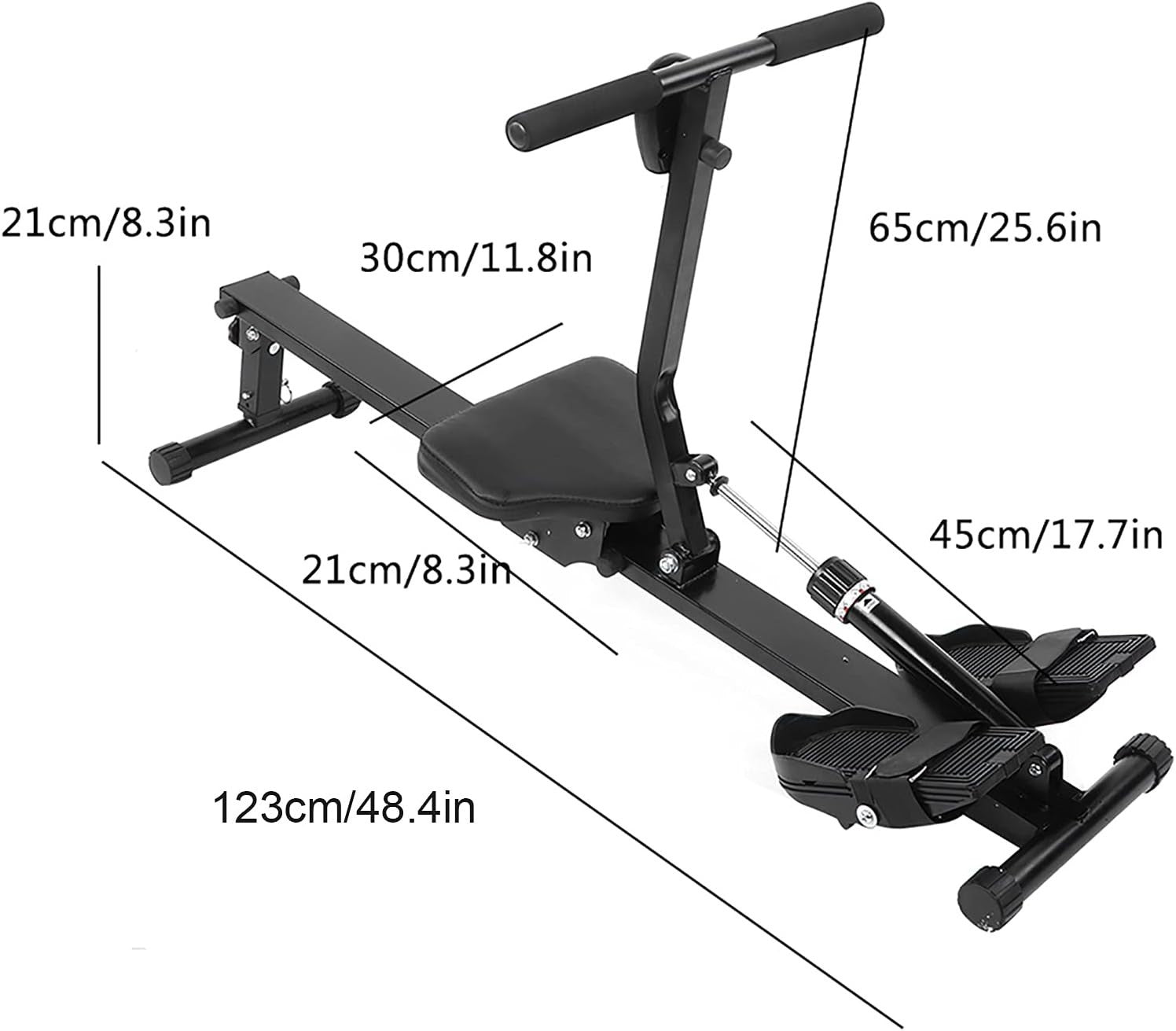 Magnetic Rowing Machine Foldable Quiet Resistance LCD Home Rower 120KG