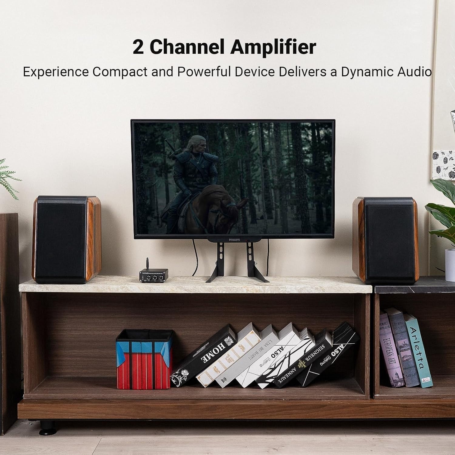 Bluetooth 5.0 Mini Stereo Amplifier 100W x2 Class D Bass Treble