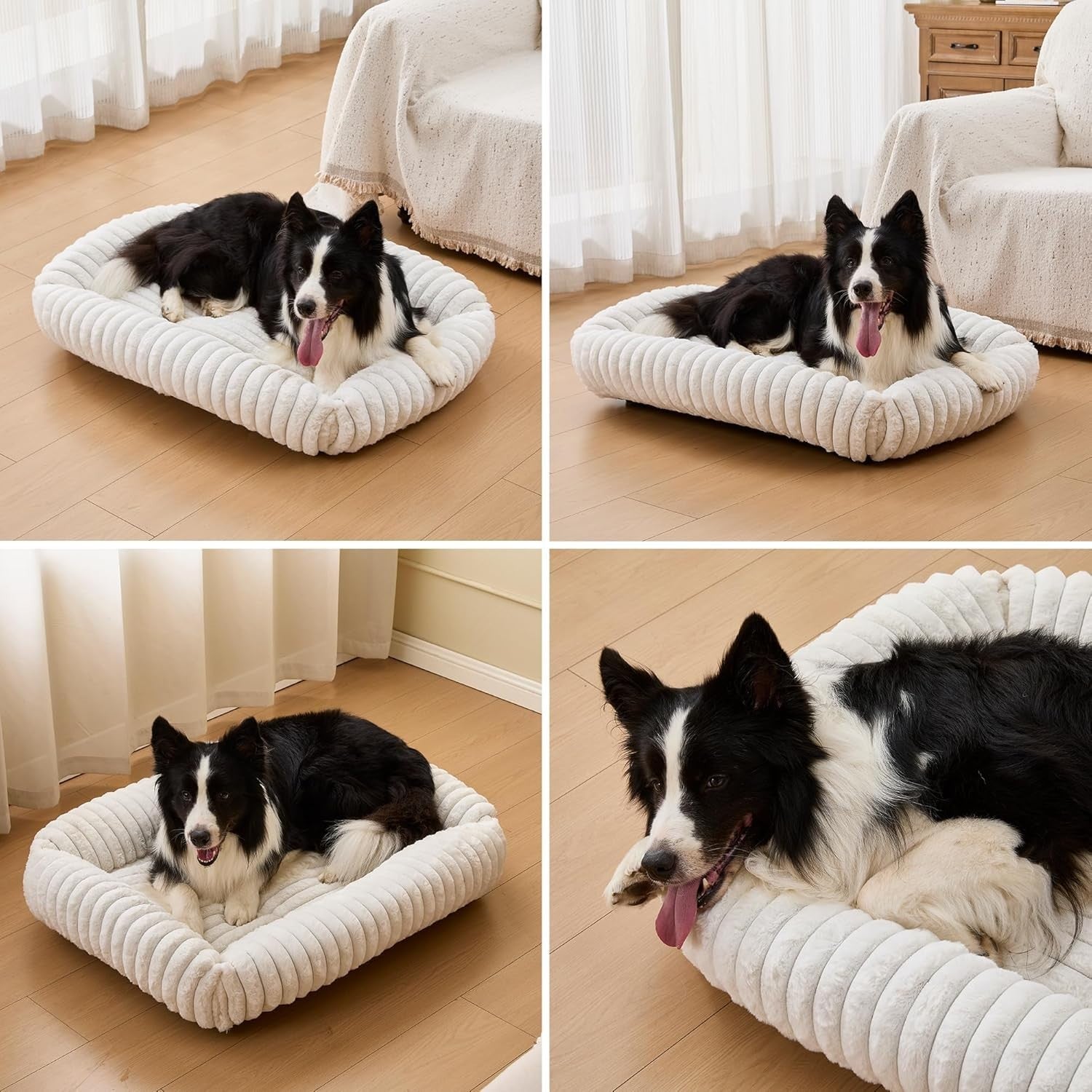 Large Washable Dog Bed 30x24in Soft Furry Sofa