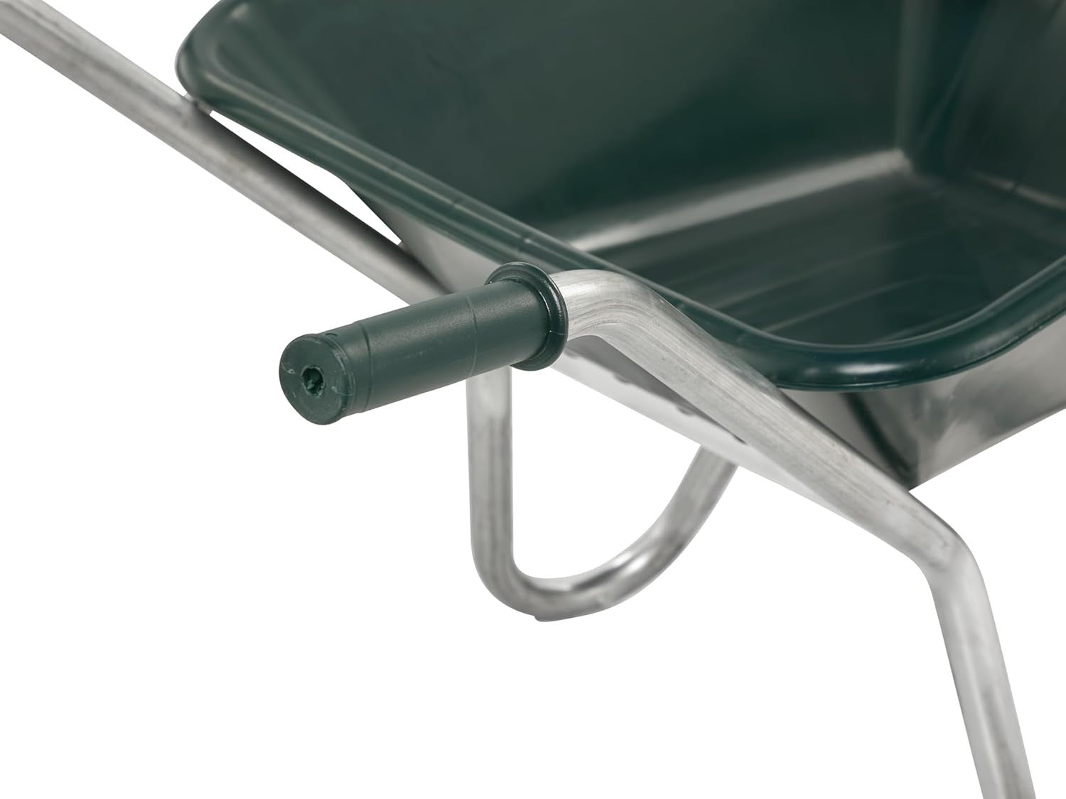 90L 1-Wheel Wheelbarrow Green – Pneumatic Tyre Steel Frame w/ Ergo Handles 120kg