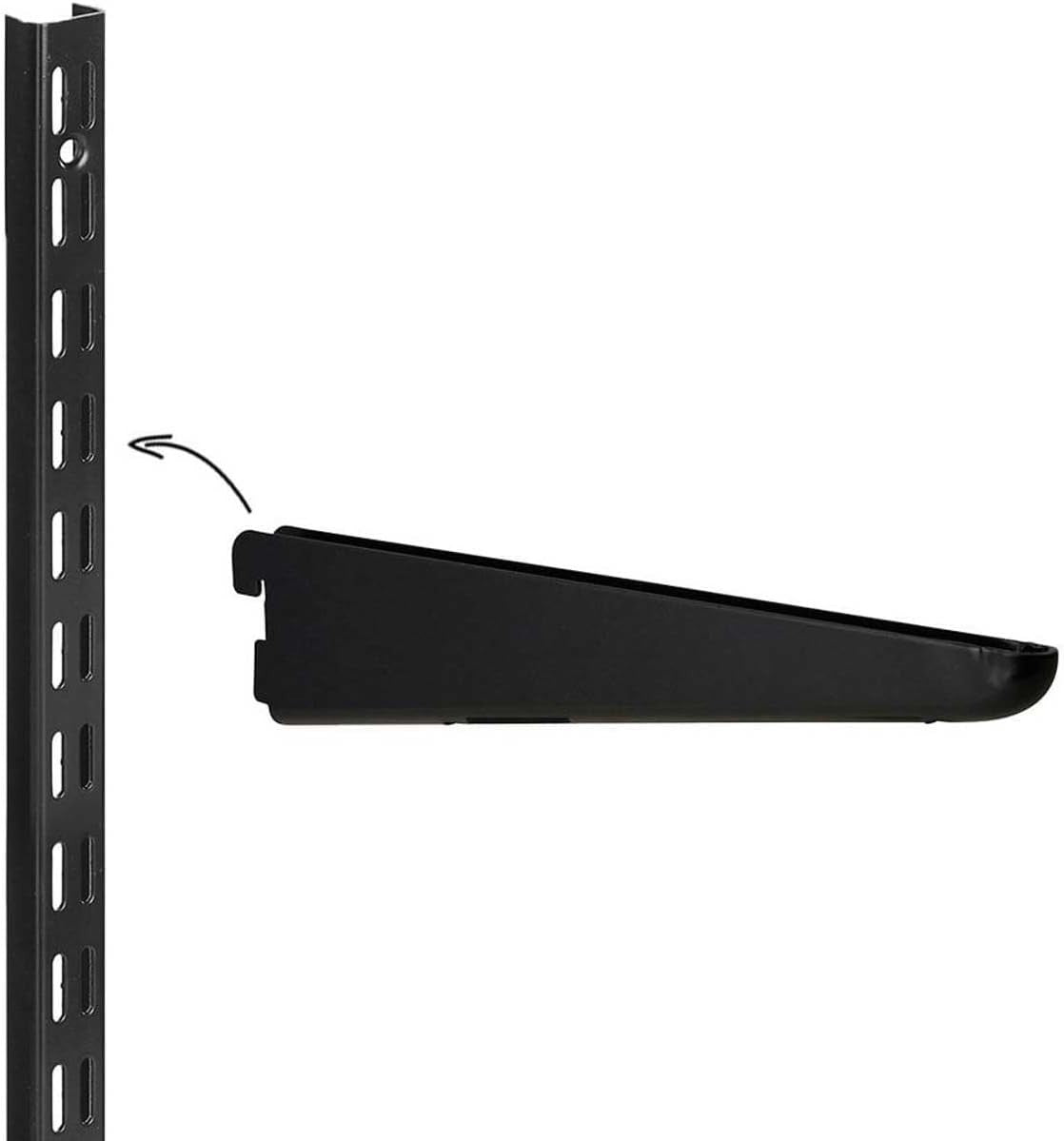 3-Tier Adjustable Floating Wall Shelf Black & White 100x90x32cm