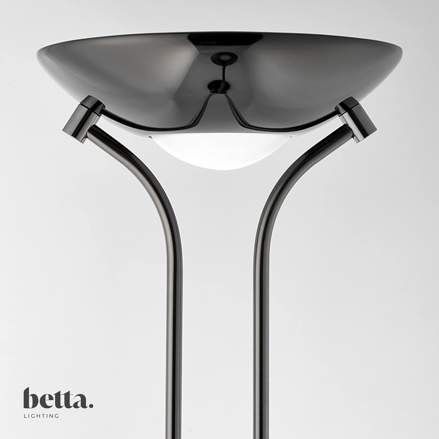 Mother Child Floor Lamp Uplighter Reading Light Black Chrome Dimmable