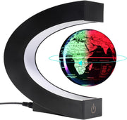 Black Magnetic Levitating World Globe LED Floating Desk Lamp