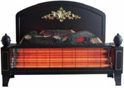 Electric Freestanding Radiant Bar Fire with Glowing Ember Log & 1.2kW Heat
