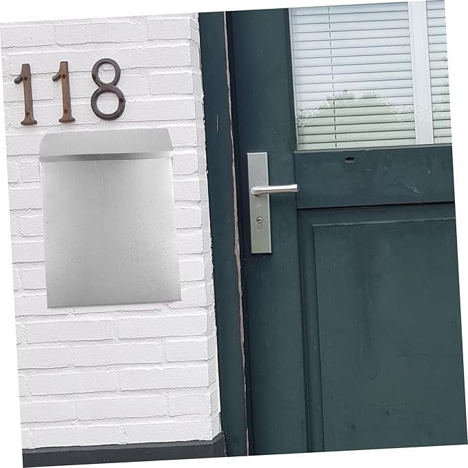 Lockable Wall Mount Mailbox Iron Suggestion Box Secure Feedback Slot Outdoor