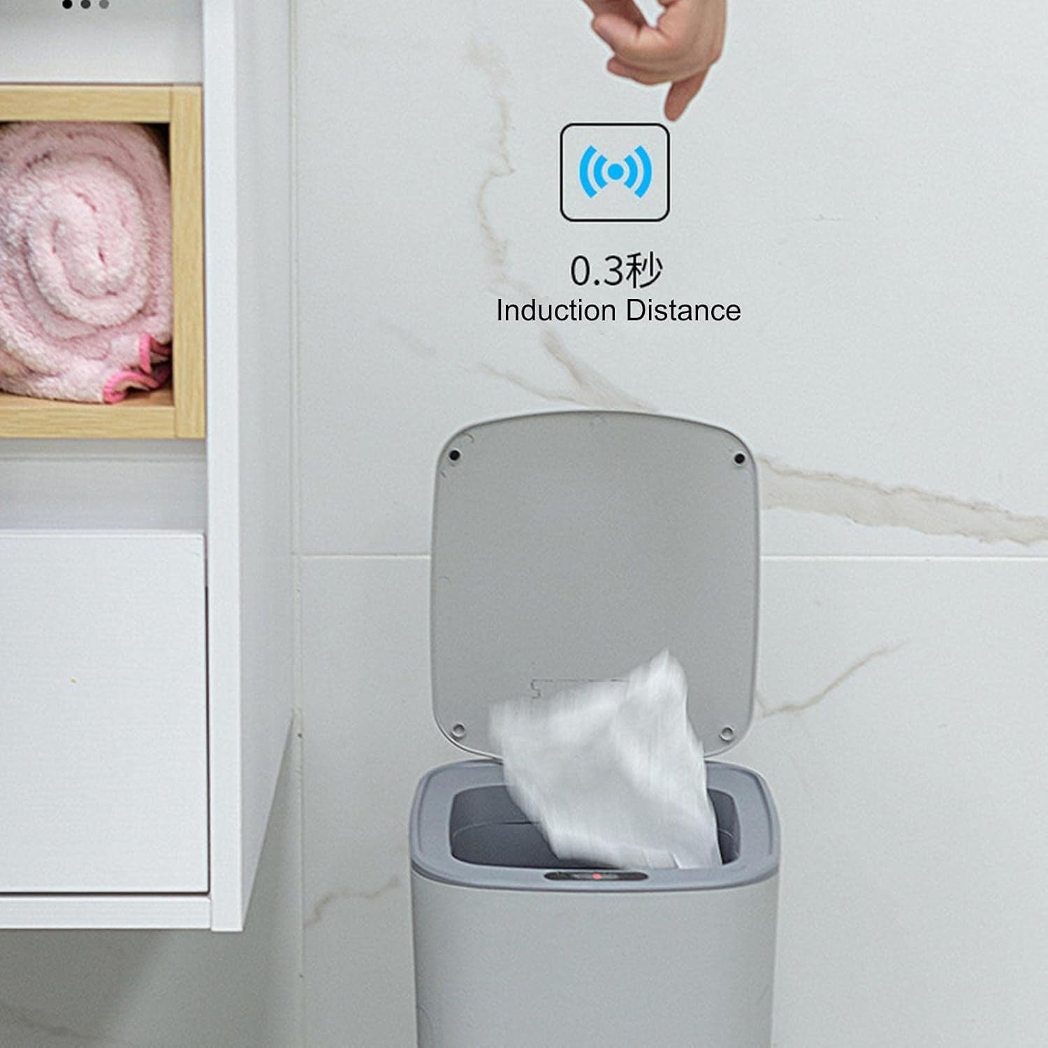 15L Automatic Touchless Sensor Bin Smart Bathroom Kitchen