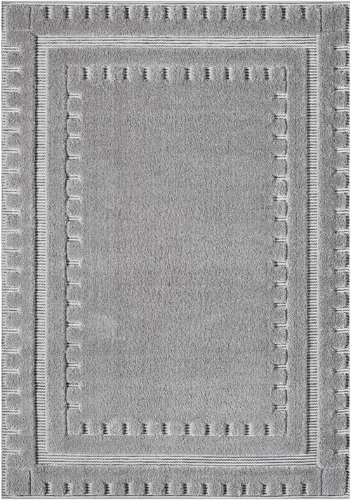 Grey Hallway Rug 120x170cm Washable Non Slip Soft Indoor Carpet