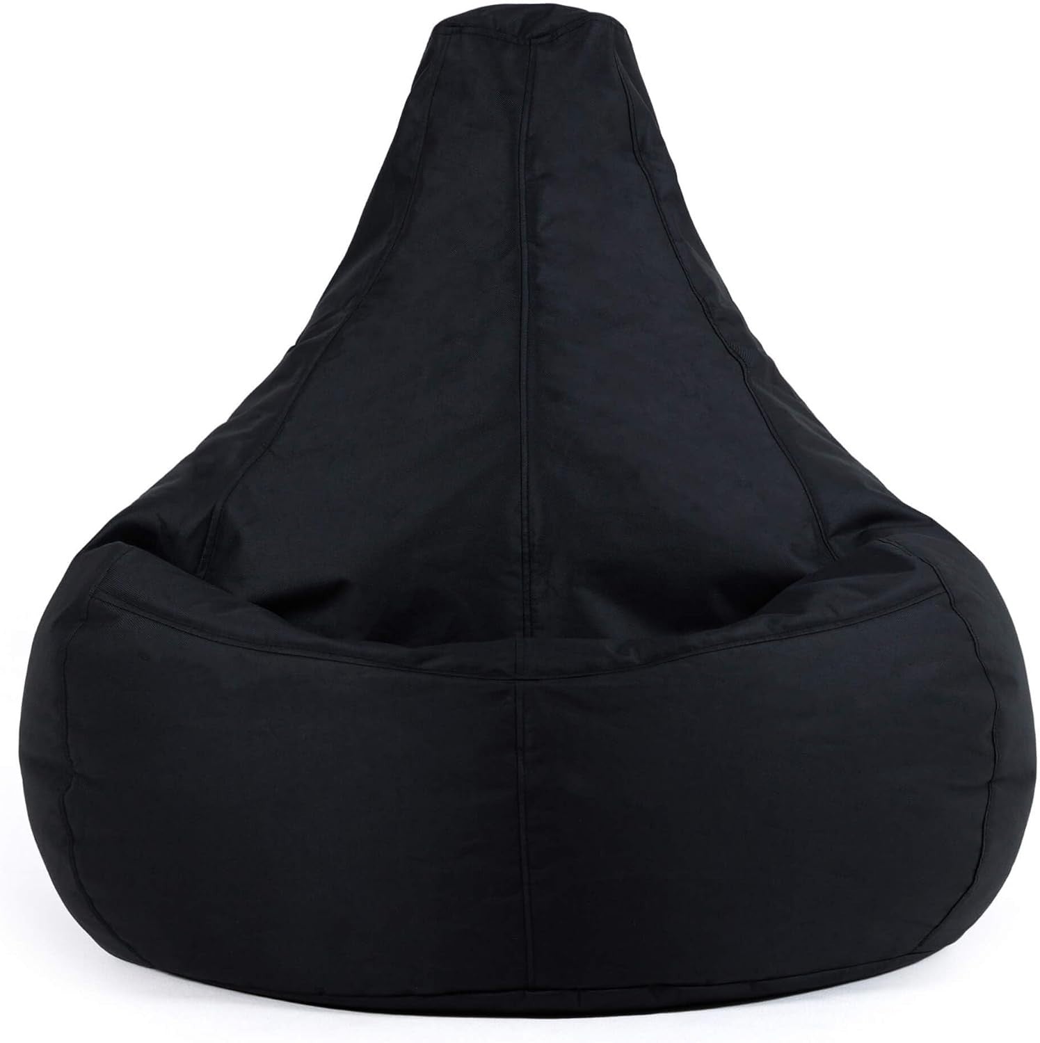 2x Gaming Bean Bag Chairs Black | Waterproof Recliner Seats Indoor Outdoor