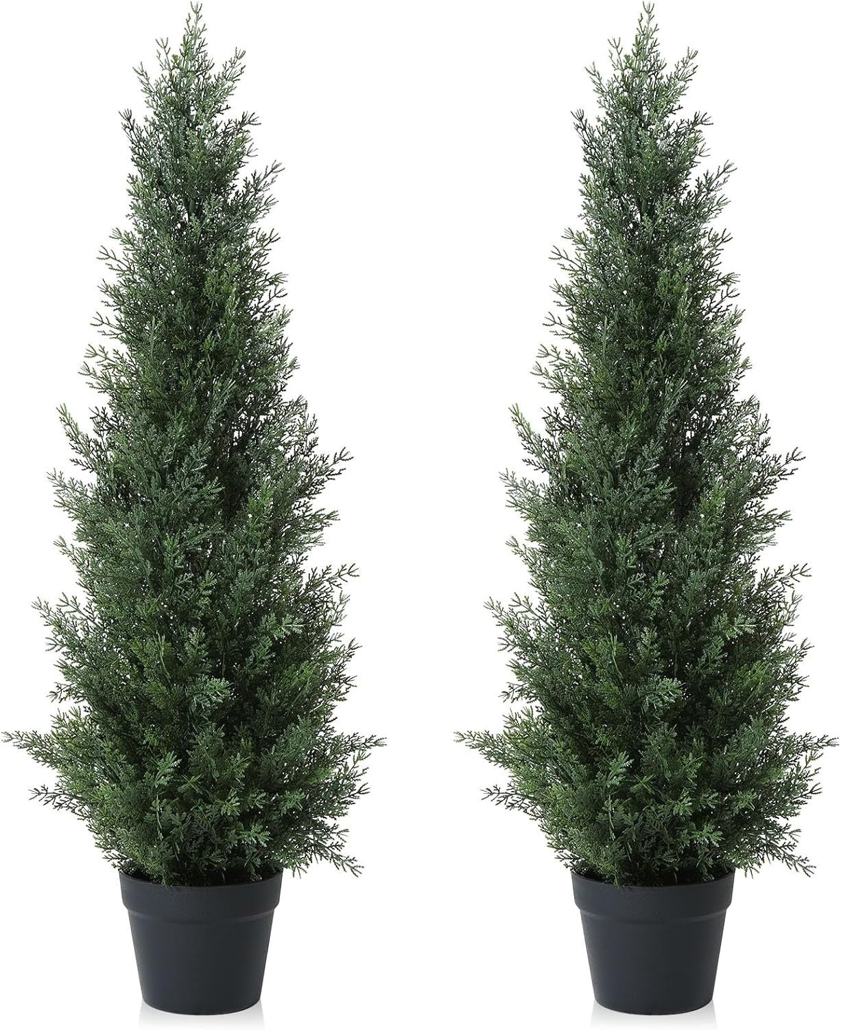 95cm Artificial Cedar Tree 2-Pack Outdoor Fake Plants Porch Home Garden Decor
