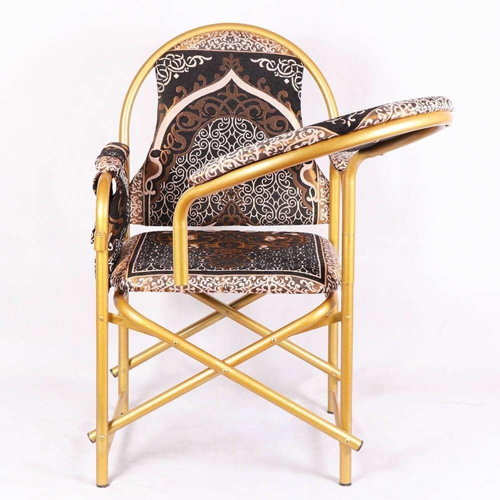 Foldable Islamic Prayer Chair Cushioned Comfortable Armrest Mosque Seat