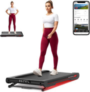 4-in-1 Walking Vibration Pad Treadmill with Incline & App Control