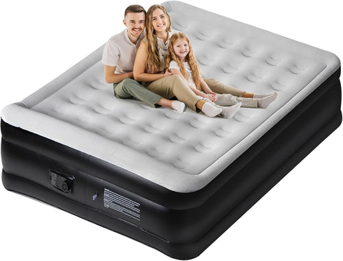 Double Inflatable Air Mattress with Built-In Pump – Quick Inflate, Portable Bed