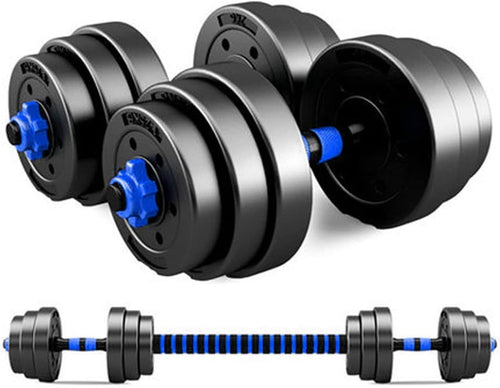 15KG Adjustable Dumbbell & Barbell Set 3-in-1 Home Gym Fitness Weights