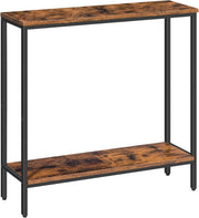 Slim 2-Tier Console Table with Storage Shelf for Hallway & Living Room