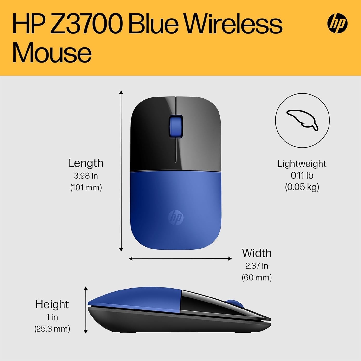 Slim Wireless Mouse 1200 DPI Quiet Click USB Multi Device Laptop PC Travel