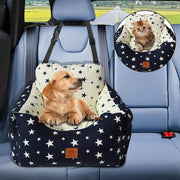 Dog Car Seat Booster Bed Washable Travel Carrier Small Medium Dogs