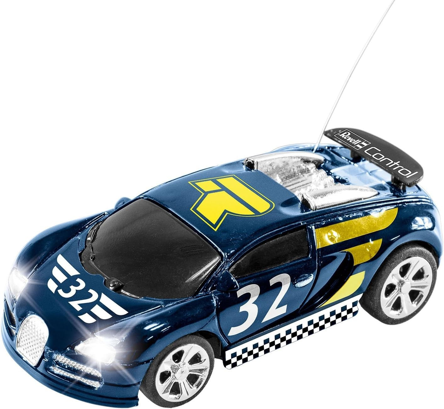 Mini RC Racing Car in Can – 27MHz Remote Control Toy with Cones, Blue 8cm