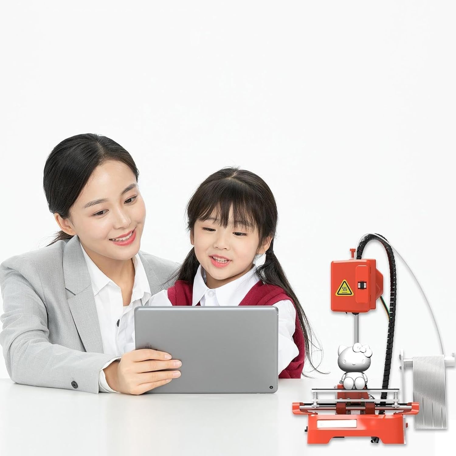 Mini 3D Printer One Click Leveling Free Silent Magnetic Bed Kids Education