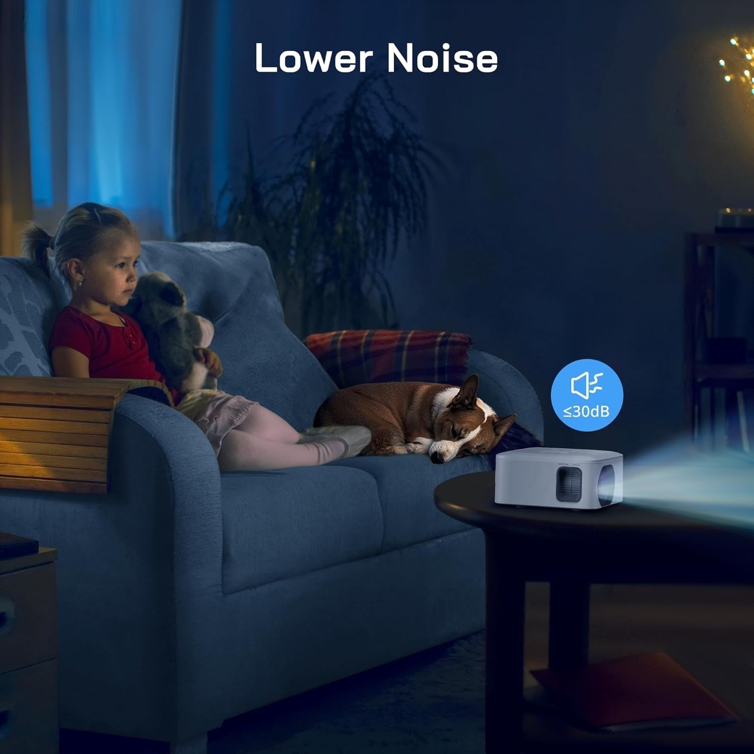 1080P Mini Projector with Tripod Portable HDMI USB Phone PC 7500L