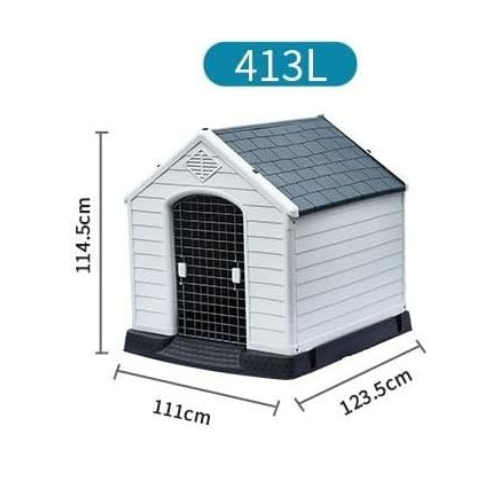 Weatherproof Plastic Pet Kennel Indoor Outdoor Durable Shelter 75x56x66cm