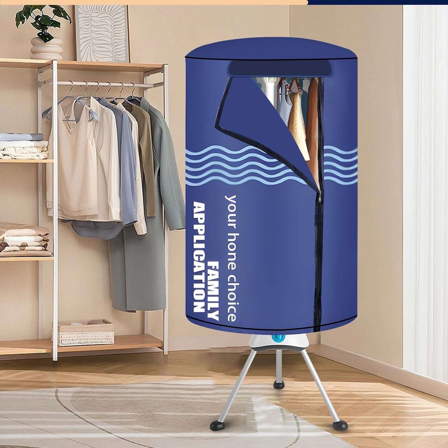 1000W Electric Clothes Dryer Heated Airer Pod 12kg Fast Indoor Drying