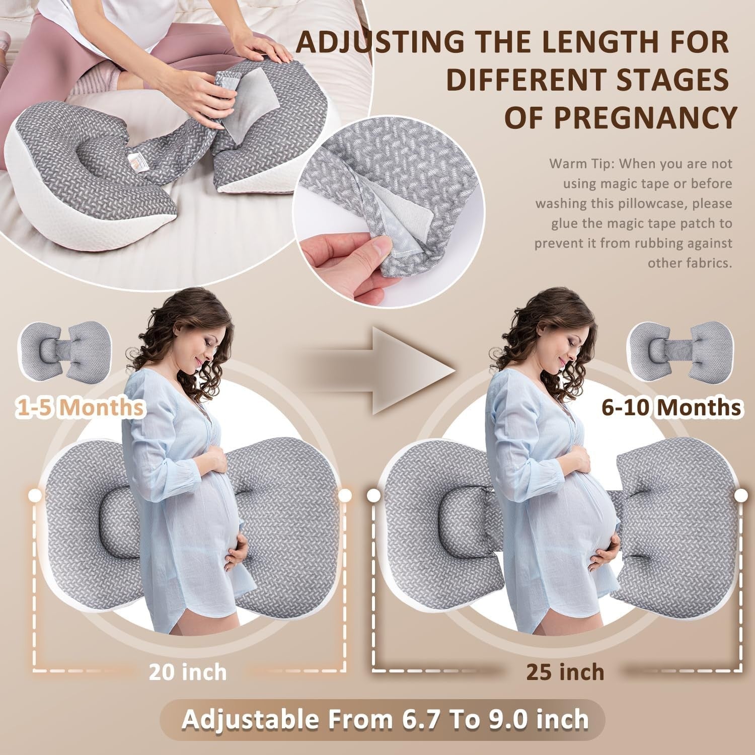 Portable Pregnancy Pillow Belly Support Maternity Sleep Cushion Breathable