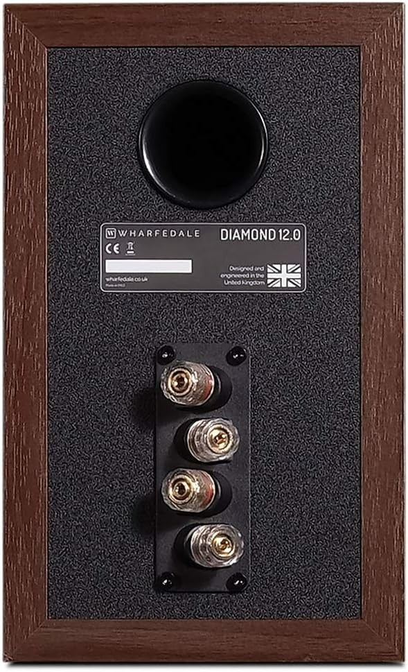 Compact Bookshelf HiFi Speakers 60W Pair Walnut Finish Stereo Audio 8 Ohm