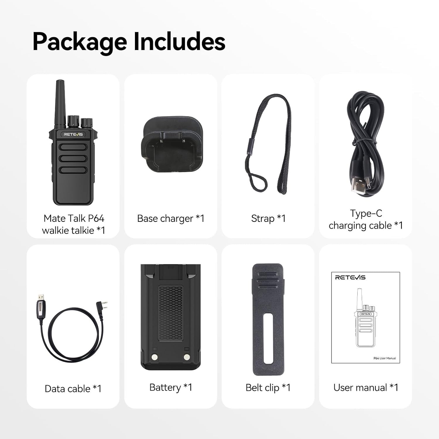 Digital Analog Walkie Talkie PMR446 License Free VOX Group Call Radio