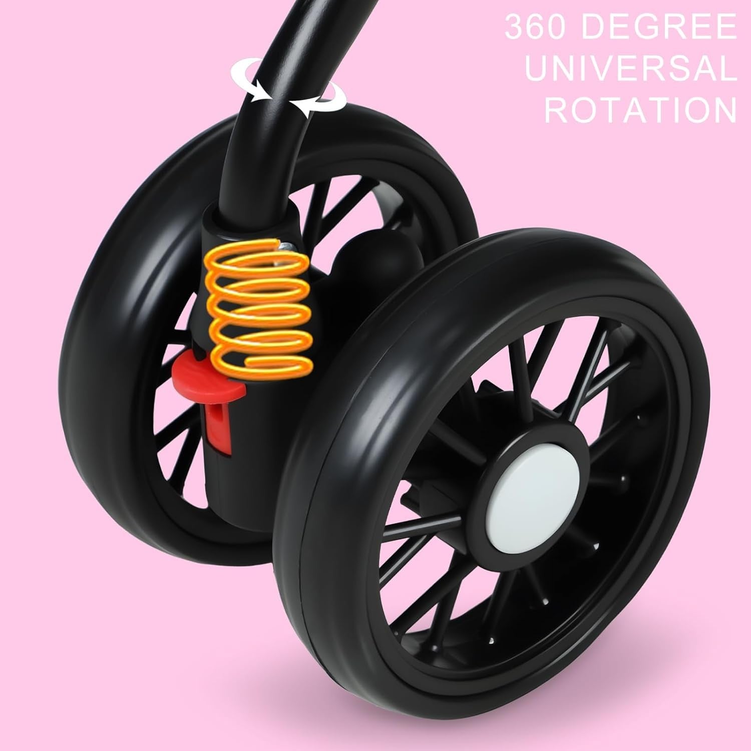 Pet Stroller Dogs & Cats 4 Wheel Foldable Travel Pram Brake Mesh