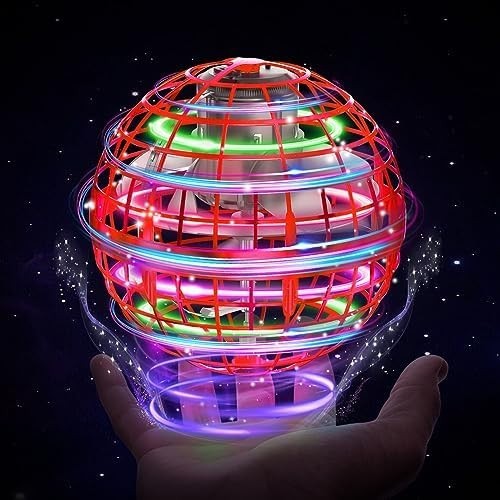 Flying Ball Hover Toy for Kids Teens UFO Spinner RGB Light Mini Drone