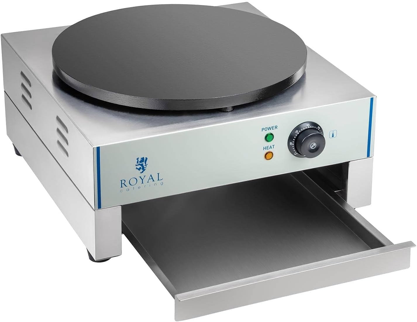 Commercial Crepe Maker 3000W Cast Iron Plate | Pro Pancake Griddle 40cm
