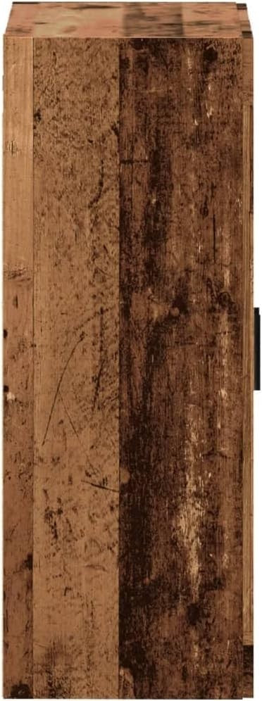 Wall Mounted Storage Cabinet 69.5x34x90cm, 2 Doors, Modern Wood Organizer