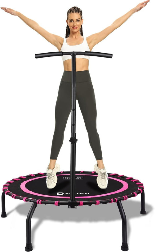 150KG Mini Trampoline Adult Indoor Fitness Rebounder Quiet Bungee 100cm