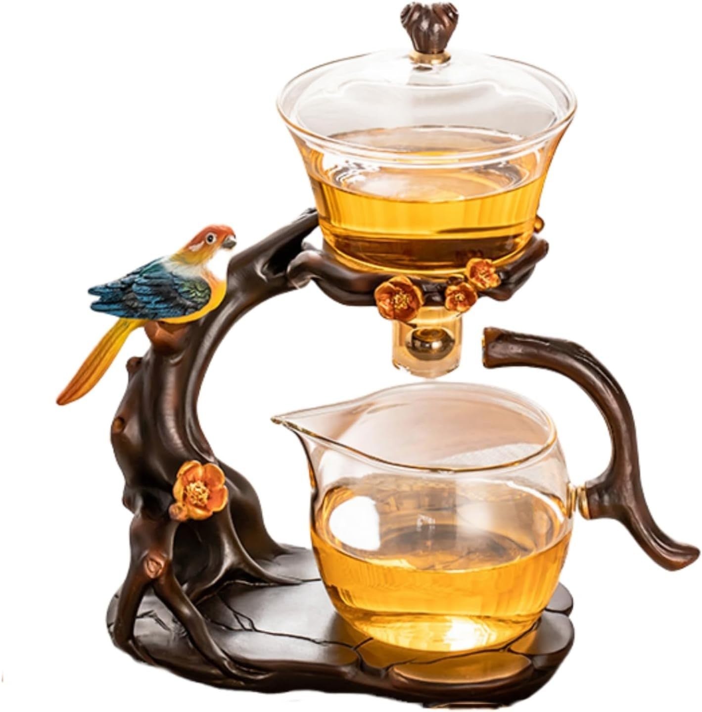 Semi Automatic Glass Teapot 300ml with Infuser Kung Fu Tea Maker