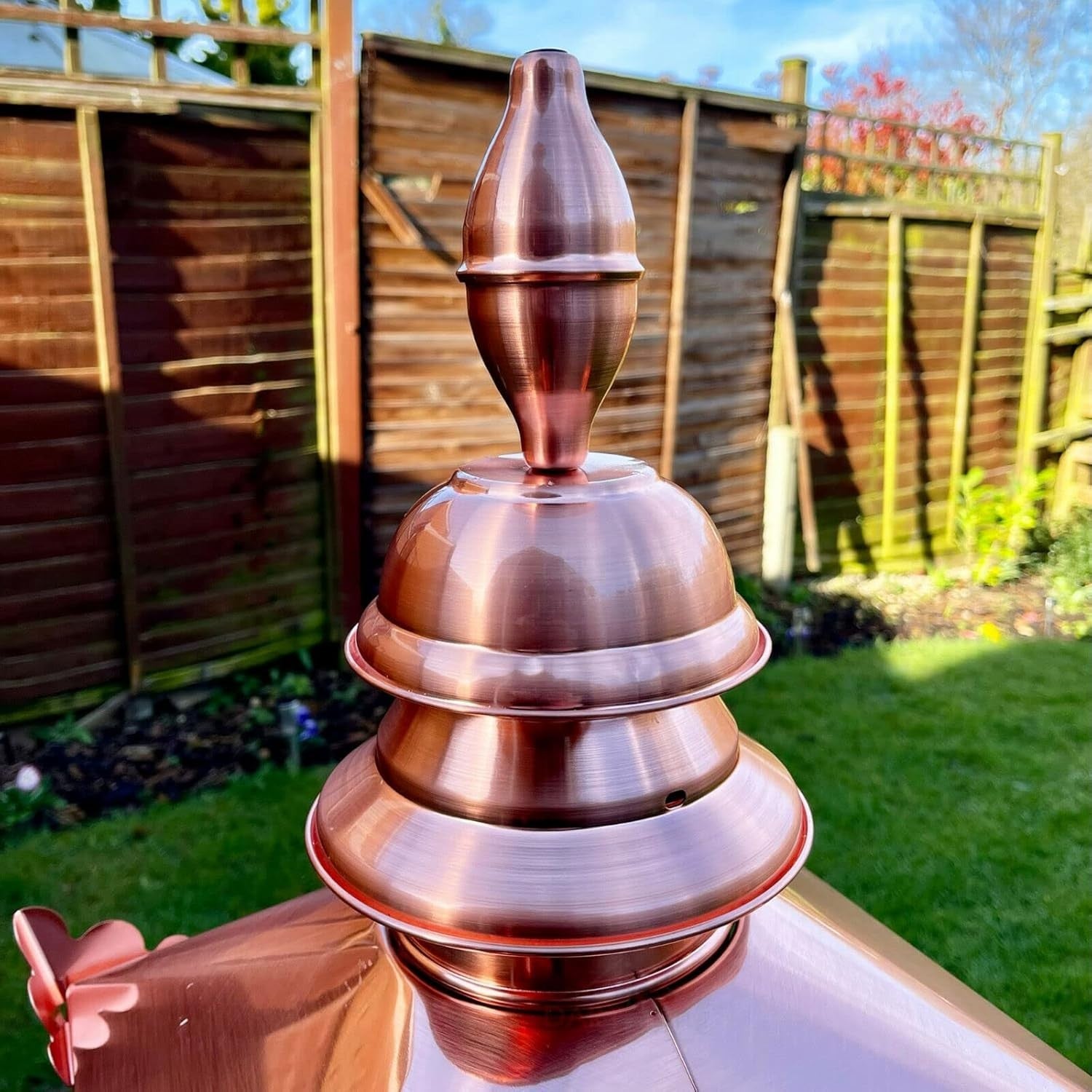 Darthome 90cm Copper Victorian Garden Post Light Vintage Lantern Lamp