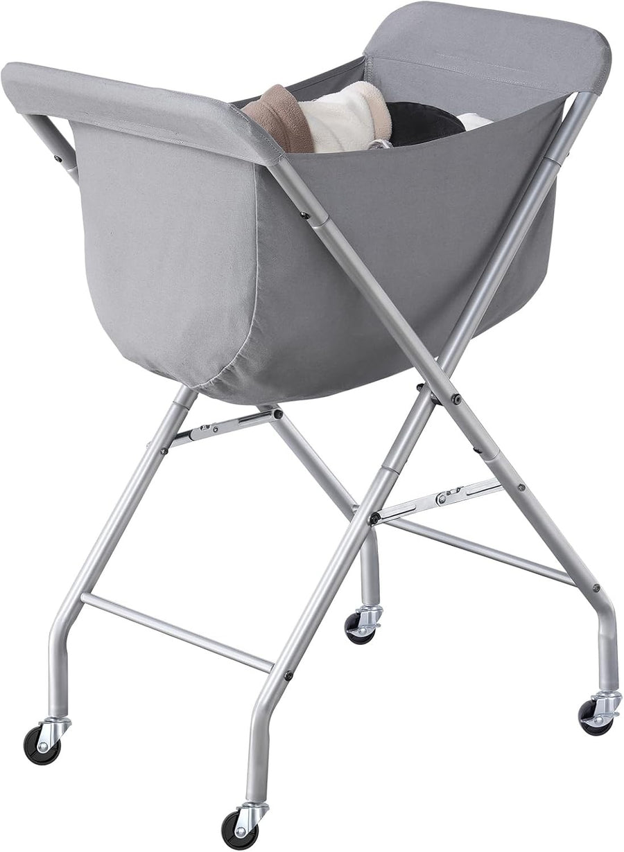 Rolling Laundry Cart with Wheels Large 32 Hamper Removable Liner Bag Metal Frame